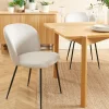No name SITTO Lot de 2 chaises en tissu et métal