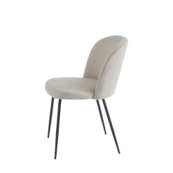 No name SITTO Lot de 2 chaises en tissu et métal