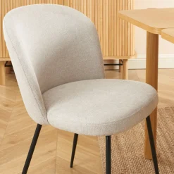 No name SITTO Lot de 2 chaises en tissu et métal