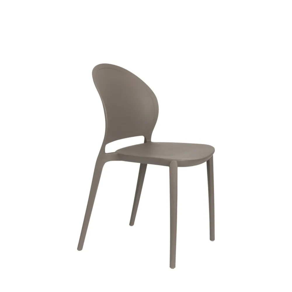 No name SJOERD Lot de 4 chaises intérieur et extérieur en plastique