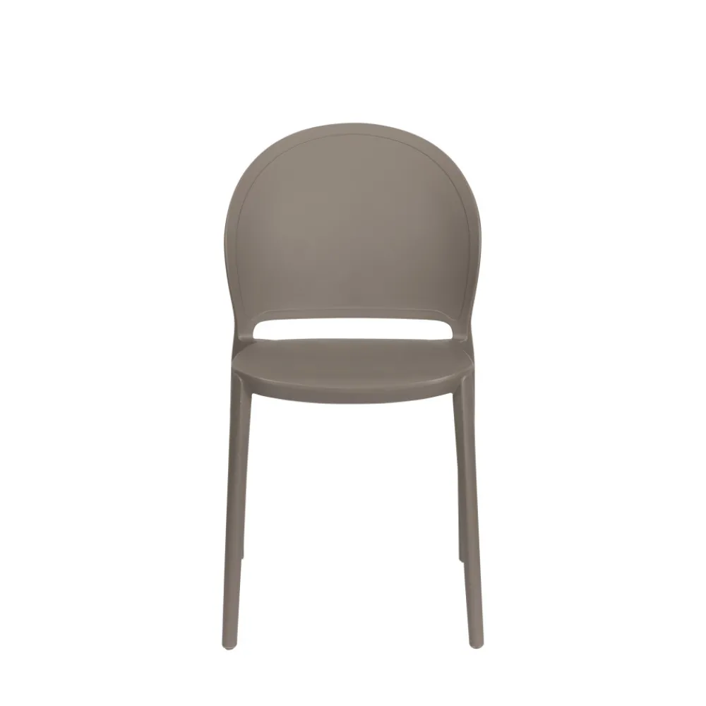 No name SJOERD Lot de 4 chaises intérieur et extérieur en plastique