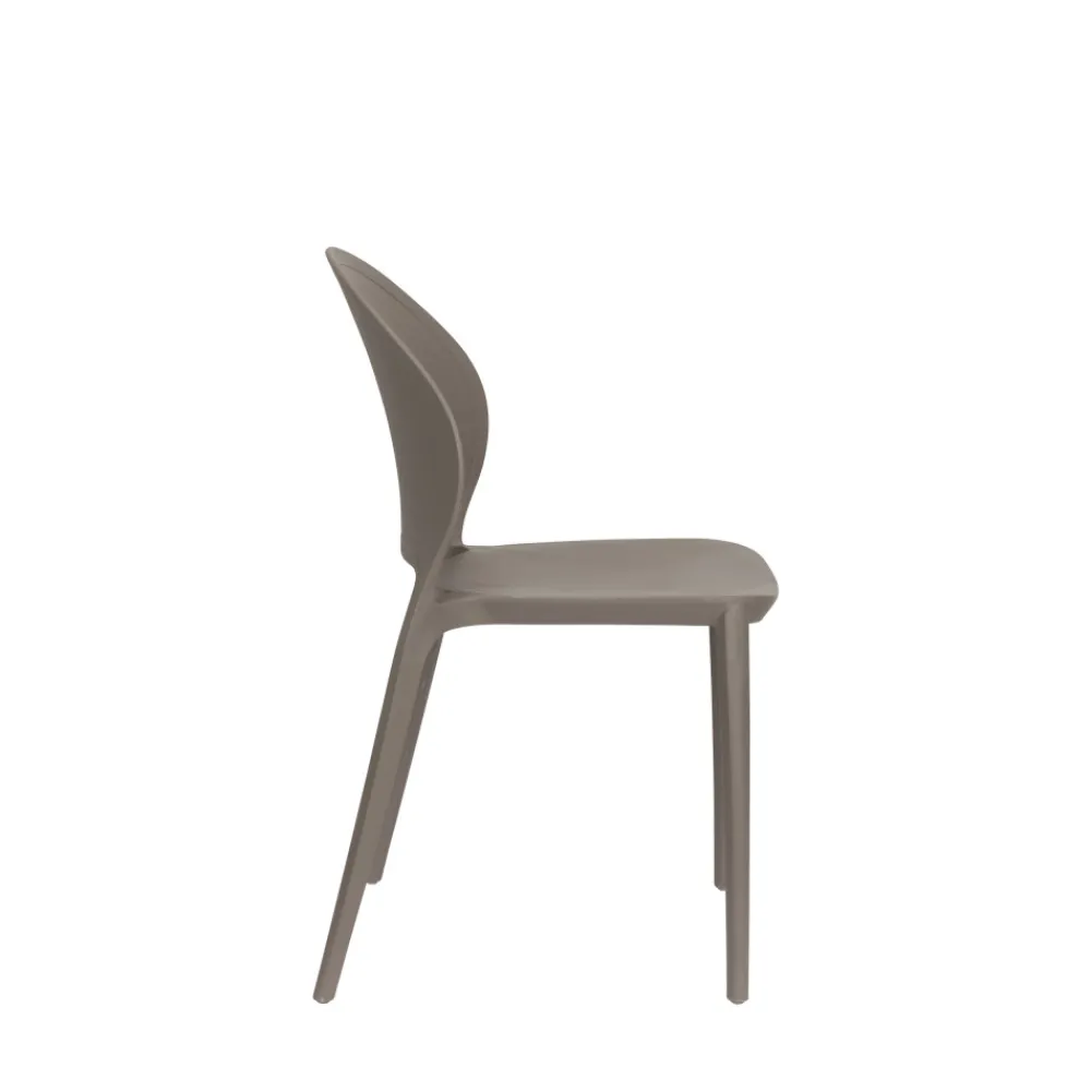 No name SJOERD Lot de 4 chaises intérieur et extérieur en plastique
