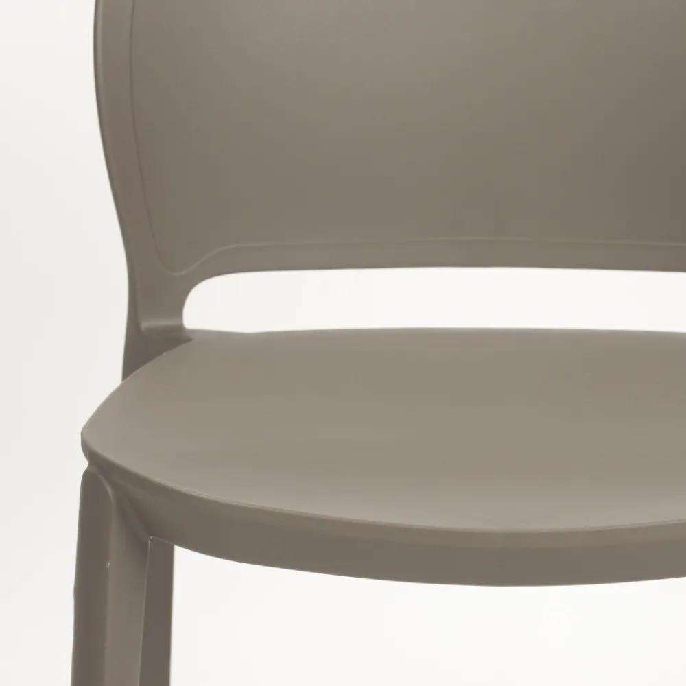 No name SJOERD Lot de 4 chaises intérieur et extérieur en plastique