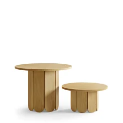 Woodman SOFT Table à manger 4 personnes ronde en bois