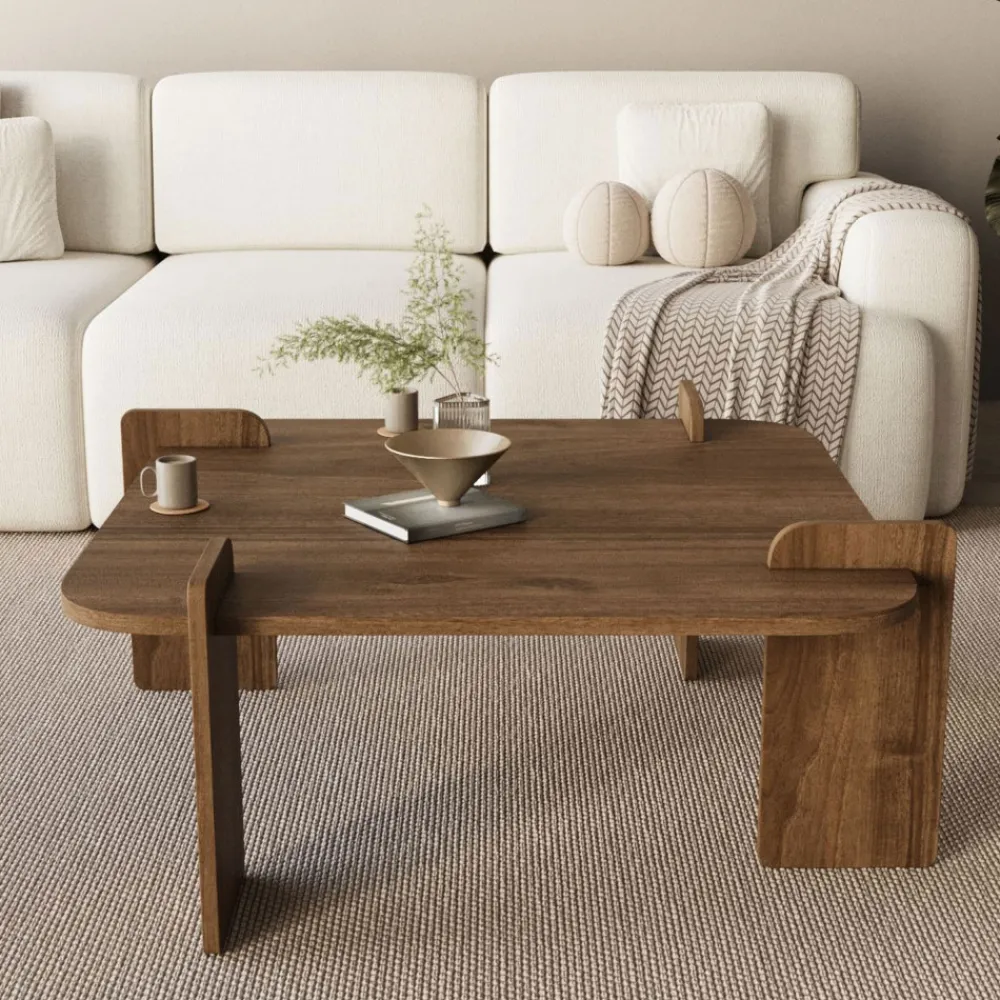 Drawer SOLENI Table basse en bois 90x90cm