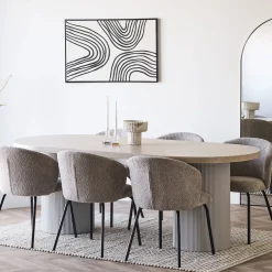 House Nordic SOLVA Table à manger 10 personnes ovale en bois