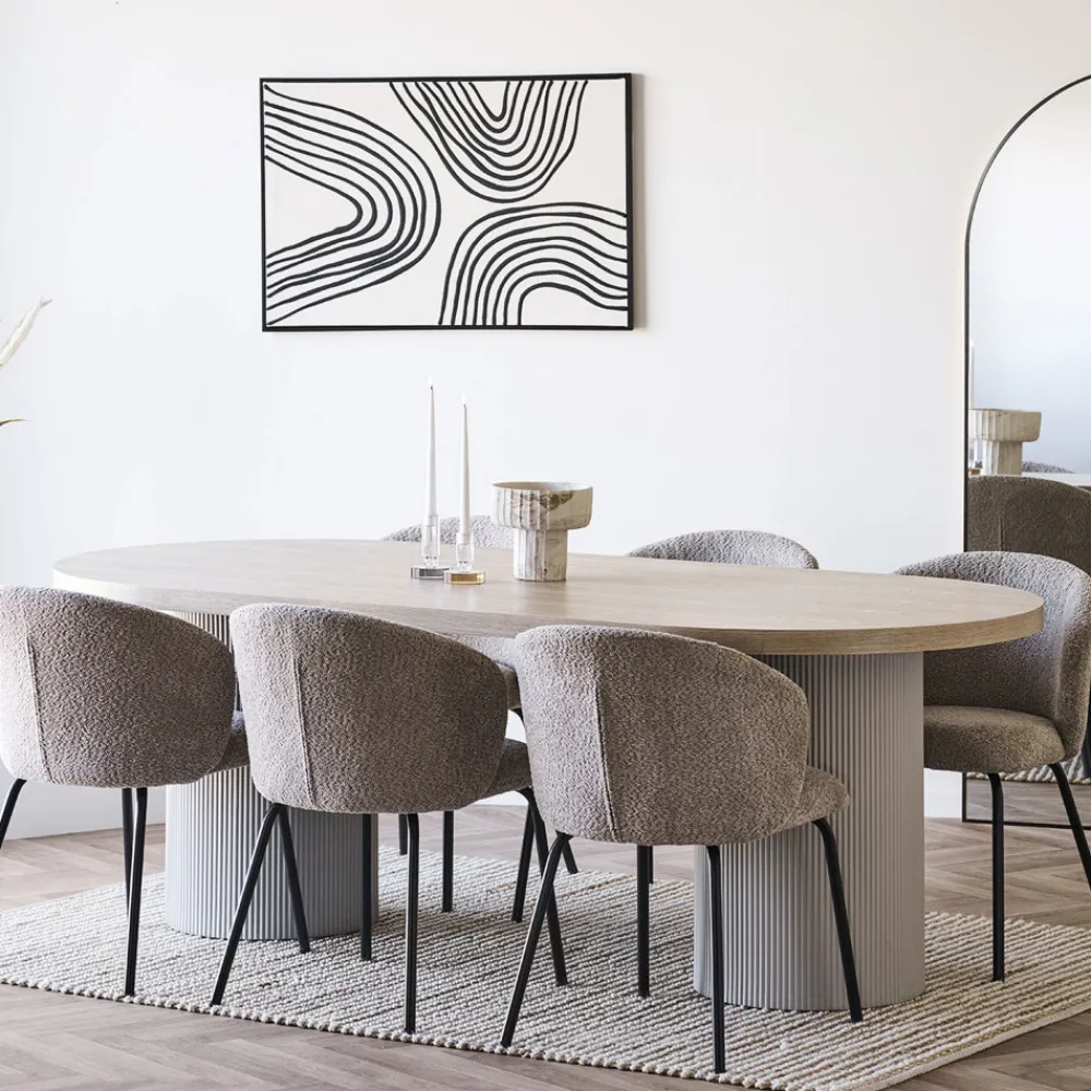 House Nordic SOLVA Table à manger 10 personnes ovale en bois
