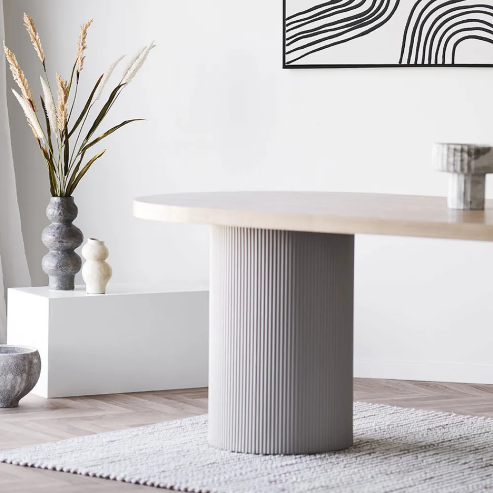 House Nordic SOLVA Table à manger 10 personnes ovale en bois