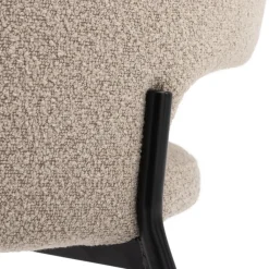 Drawer SOREN Lot de 2 chaises en tissu bouclette et métal