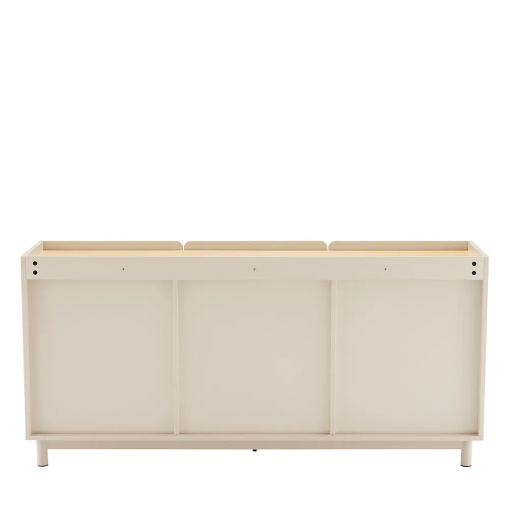 Drawer STANLEY Buffet 3 portes en bois et métal L160cm