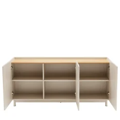 Drawer STANLEY Buffet 3 portes en bois et métal L160cm