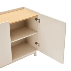 Drawer STANLEY Buffet 3 portes en bois et métal L160cm