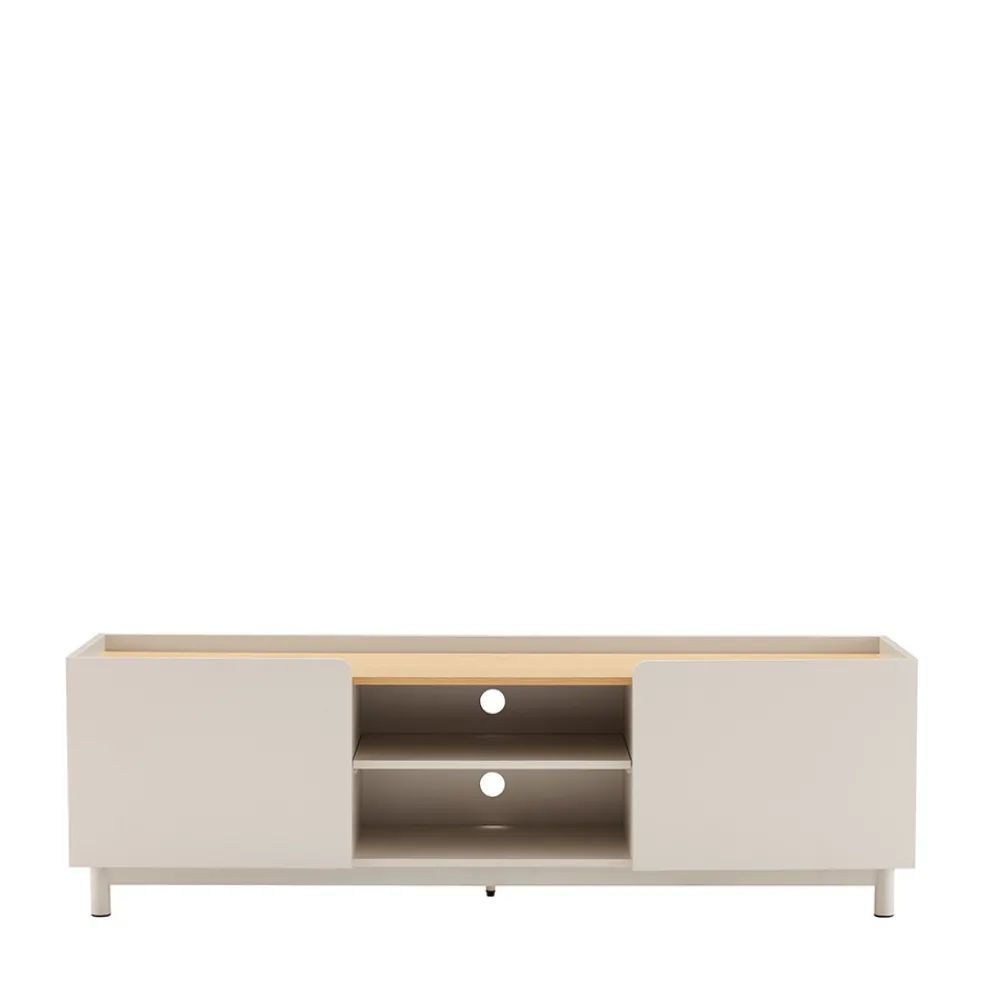 Drawer STANLEY Meuble TV 2 portes en bois et métal L160cm