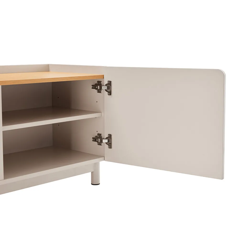 Drawer STANLEY Meuble TV 2 portes en bois et métal L160cm