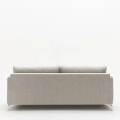 Drawer STEFFEN Canapé droit 3 places en tissu et pieds chrome