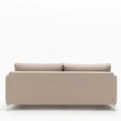 Drawer STEFFEN Canapé droit 3 places en tissu et pieds chrome