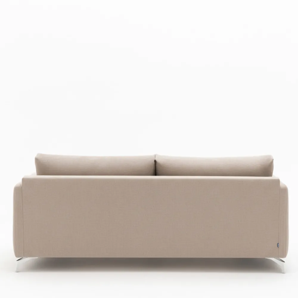 Drawer STEFFEN Canapé droit 3 places en tissu et pieds chrome