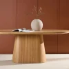 Venture Home STJARNO Table à manger 8 personnes ovale en bois