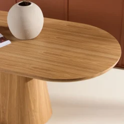 Venture Home STJARNO Table à manger 8 personnes ovale en bois