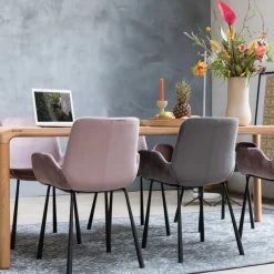 Zuiver STORM Table à manger 8 personnes aux bords arrondis en bois