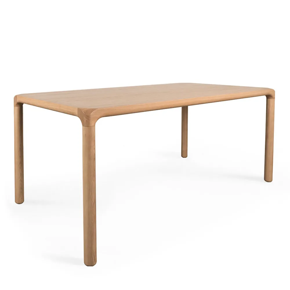 Zuiver STORM Table à manger 8 personnes aux bords arrondis en bois