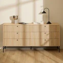 Drawer STORO Commode 6 tiroirs en bois L157.9cm