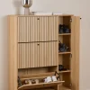Drawer STORO Meuble à chaussures 4 portes en bois et métal L98,7cm