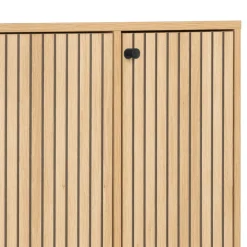 Drawer STORO Meuble à chaussures 4 portes en bois et métal L98,7cm