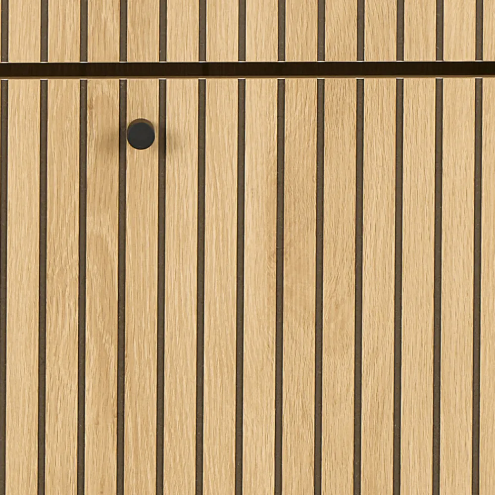 Drawer STORO Meuble à chaussures 3 portes en bois et métal L71,6cm