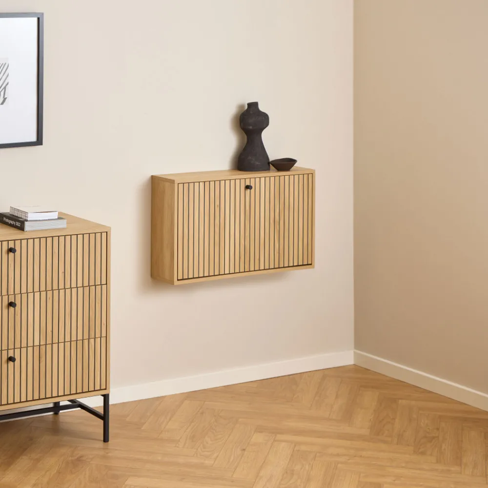 Drawer STORO Meuble à chaussures mural en bois L71,6cm