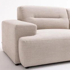 Drawer STUNE Canapé droit 4 places en tissu à accoudoirs larges