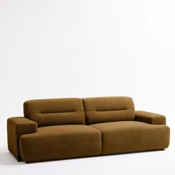 Drawer STUNE Canapé droit 4 places en tissu à accoudoirs larges