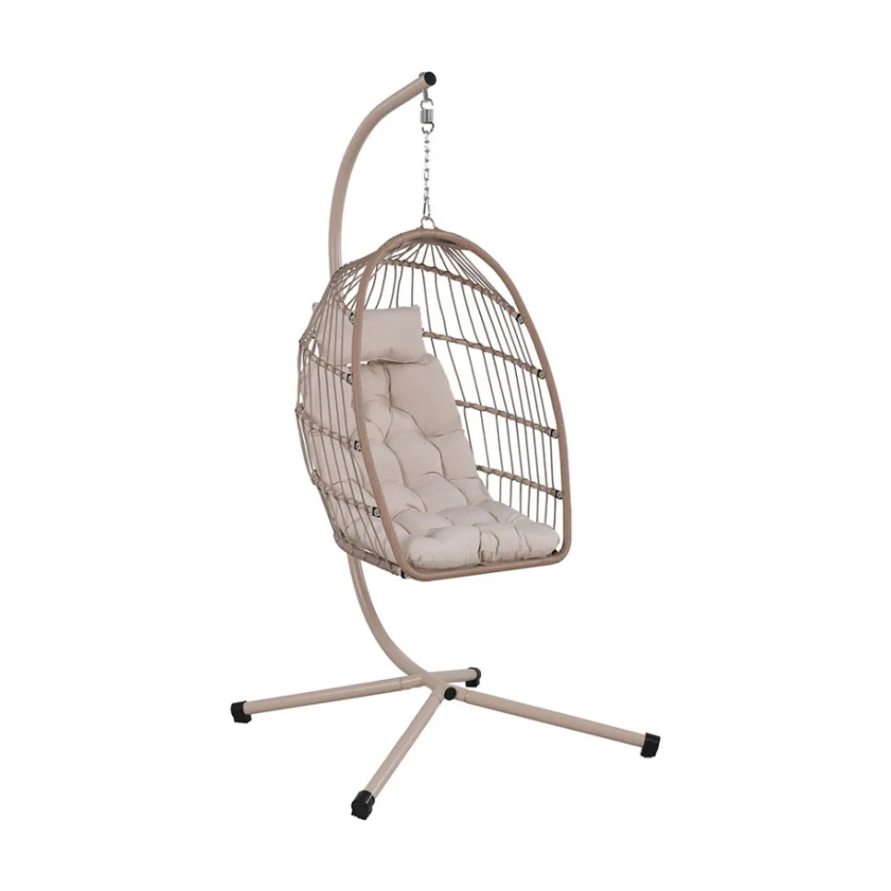 Drawer SULLY Fauteuil œuf suspendu de jardin en corde et acier traité