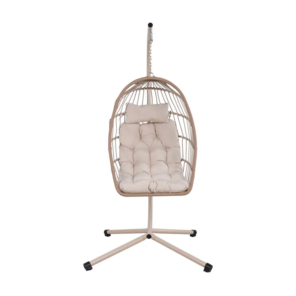 Drawer SULLY Fauteuil œuf suspendu de jardin en corde et acier traité