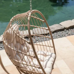 Drawer SULLY Fauteuil œuf suspendu de jardin en corde et acier traité