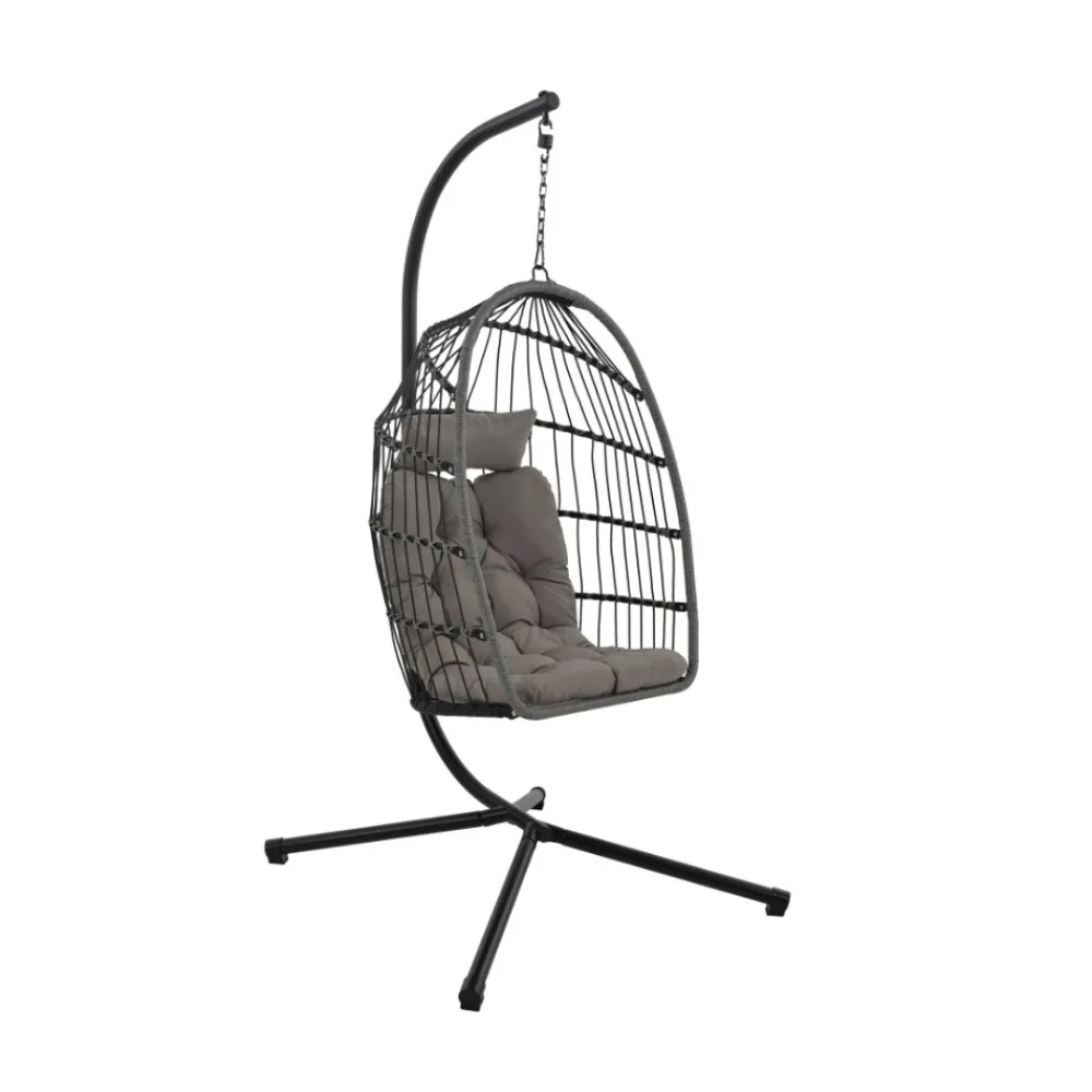Drawer SULLY Fauteuil œuf suspendu de jardin en corde et acier traité