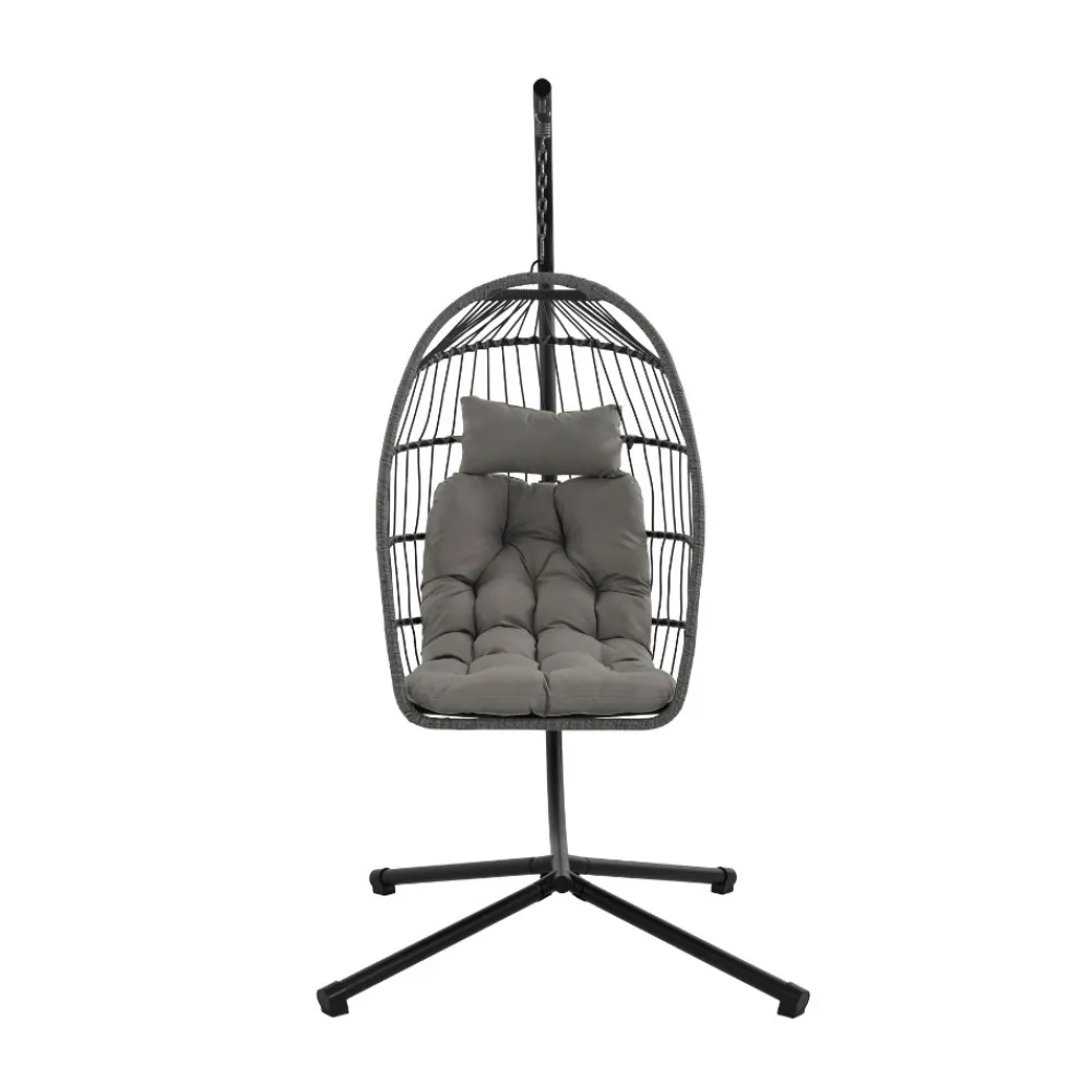 Drawer SULLY Fauteuil œuf suspendu de jardin en corde et acier traité