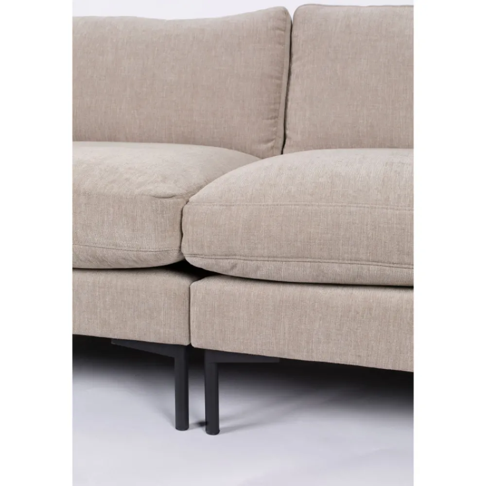 Zuiver SUMMER Canapé droit 3 places en tissu et pieds en métal
