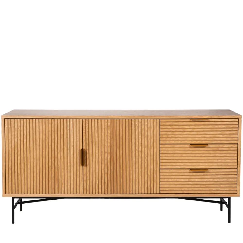 Drawer SVEG Buffet 2 portes 3 tiroirs en bois L160cm