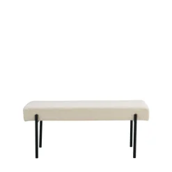 House Nordic SWINDONBanc en tissu bouclette et métal L100cm