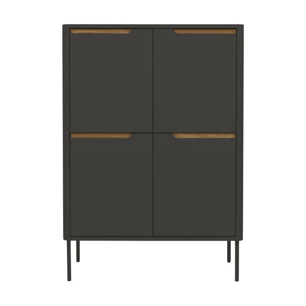 Tenzo SWITCH Buffet haut en bois 4 portes H128cm