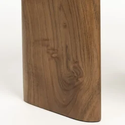 No name TANDA Table d'appoint organique en marbre et bois 37x56cm