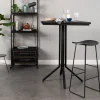 No name TANGLE Tabouret de bar en teck recyclé et métal H62cm