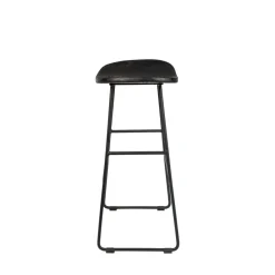 No name TANGLE Tabouret de bar en teck recyclé et métal H62cm
