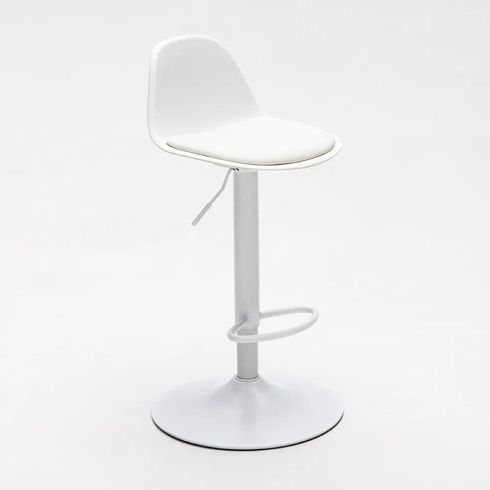 Drawer TEBAR Lot de 2 chaises de bar réglables en simili et métal H61-83cm