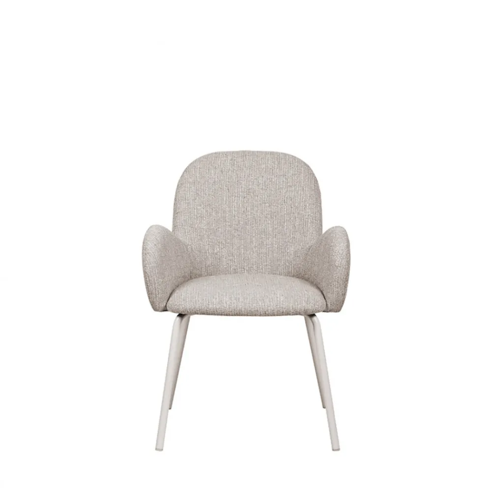 Drawer THÉODORE Lot de 2 fauteuils de table en tissu et métal