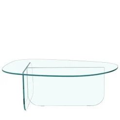 Drawer TILA Table basse organique en verre L100cm