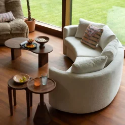 Dutchbone TILON Table basse organique en bois 110x60cm