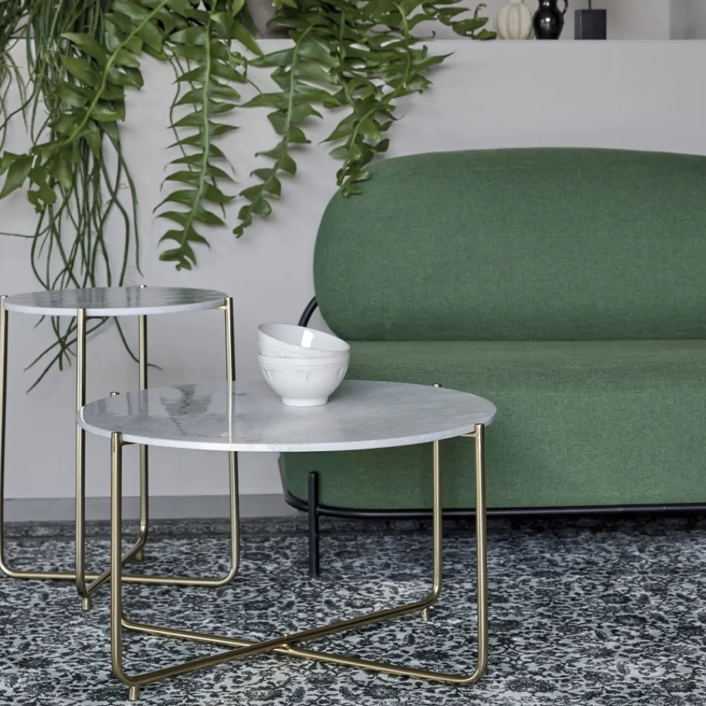 No name TIMPA Table basse en marbre ø70cm