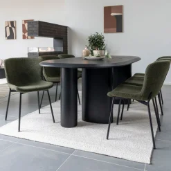 House Nordic TIRANO Table à manger 8 personnes ovale en bois